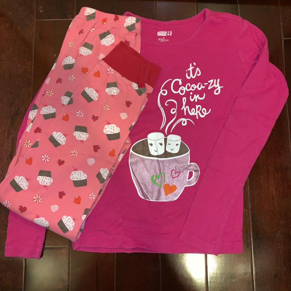 Crazy8 pink pajama set